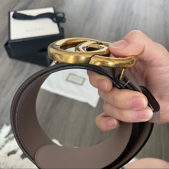 Authentic Gucci GG Marmont Belt - Dusty Pink - Picture 5 of 11